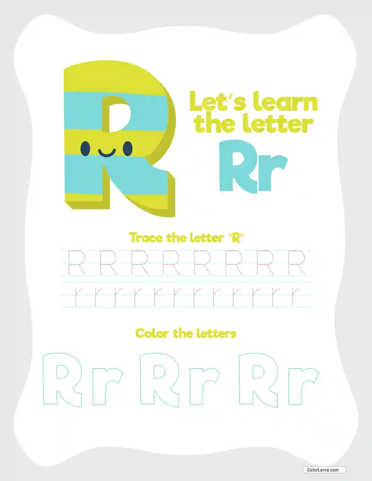 Letter Tracing Worksheet R