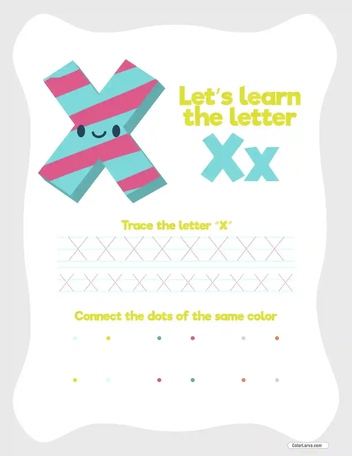 Letter Tracing Worksheet X