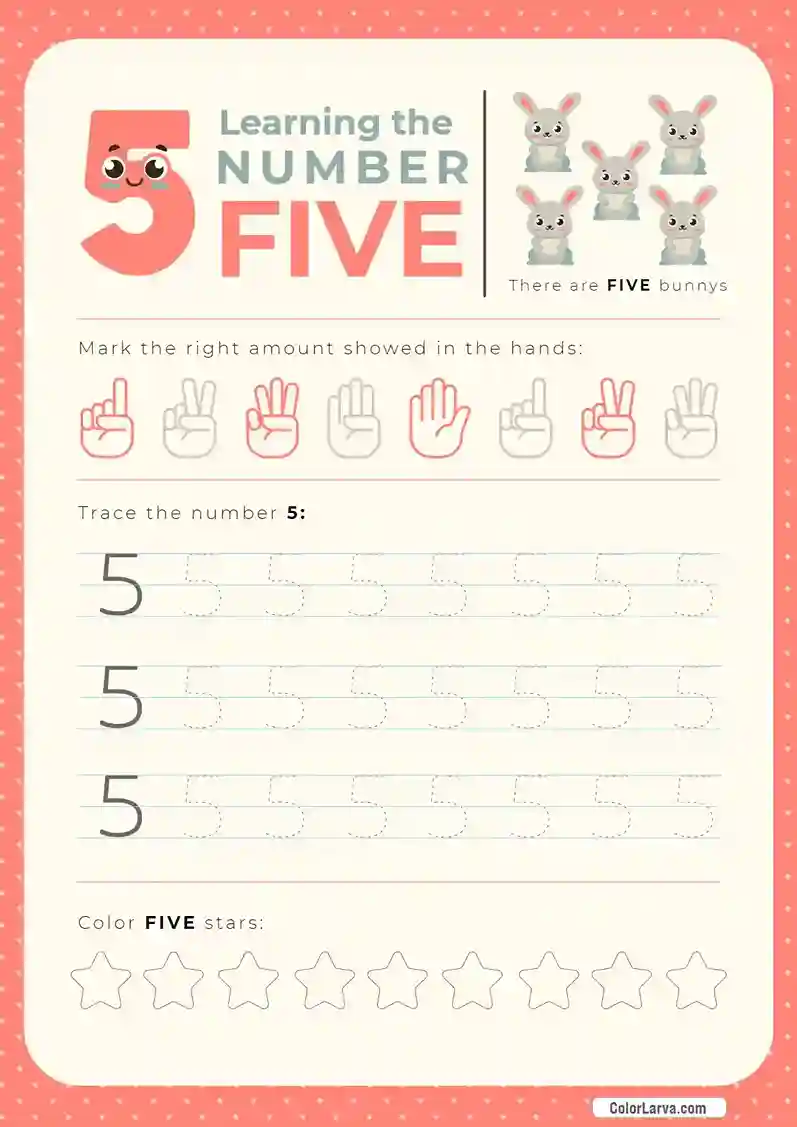 Numbers 1 to 10 worksheets 5