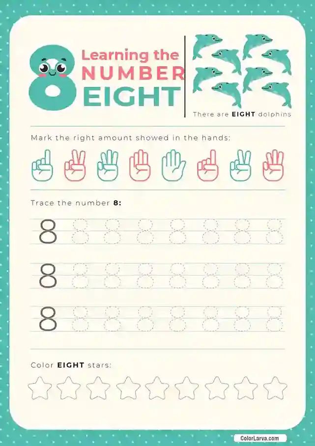 Numbers 1 to 10 worksheets 8