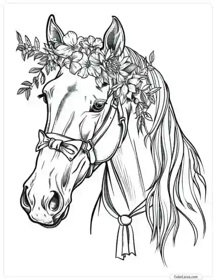 Magic Horse Coloring - Adult Coloring Pages