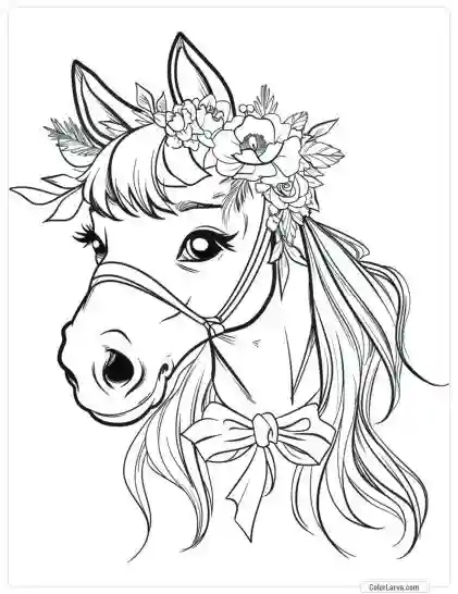 Magic Horse Coloring - Adult Coloring Pages