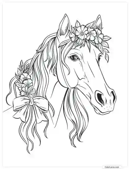 Magic Horse Coloring - Adult Coloring Pages