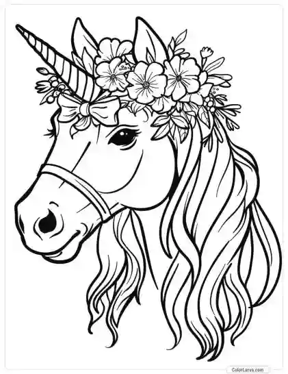 Magic Horse Coloring - Adult Coloring Pages