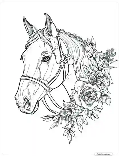 Magic Horse Coloring - Adult Coloring Pages