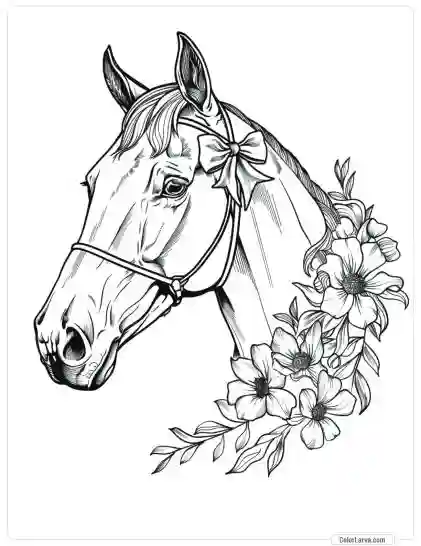 Magic Horse Coloring - Adult Coloring Pages