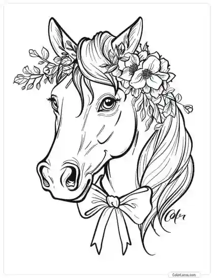 Magic Horse Coloring - Adult Coloring Pages