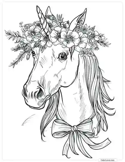 Magic Horse Coloring - Adult Coloring Pages