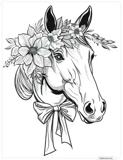 Magic Horse Coloring - Adult Coloring Pages