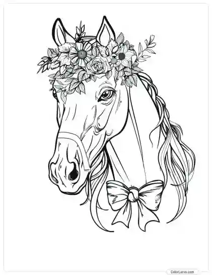 Magic Horse Coloring - Adult Coloring Pages