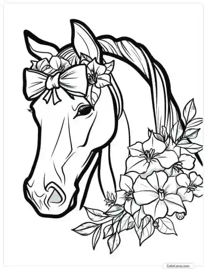 Magic Horse Coloring - Adult Coloring Pages