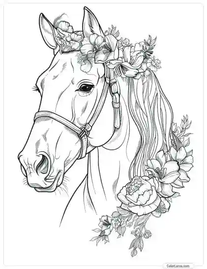 Magic Horse Coloring - Adult Coloring Pages