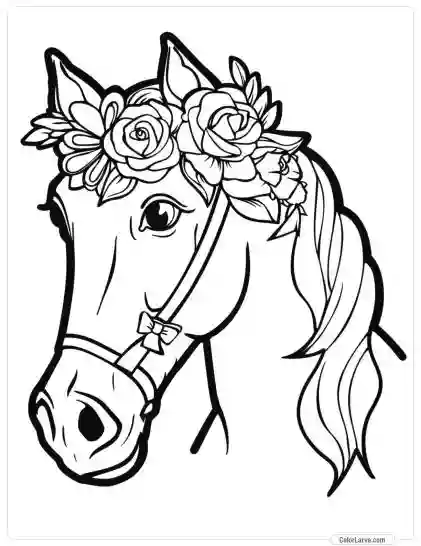 Magic Horse Coloring - Adult Coloring Pages