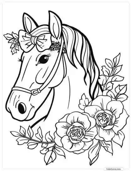 Magic Horse Coloring - Adult Coloring Pages